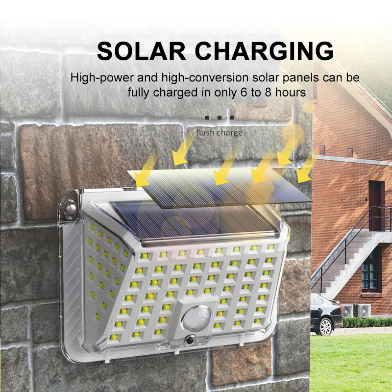 

Super Bright 90 Led Solar Light Outdoor Solar Lamp Motion Sensor 270° Wide Angle Lighting IP65 Waterproof Solar Lamp Wall Light