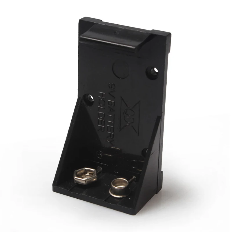 30 pçs/lote MasterFire Único Slot 1x9V Bateria Clipe Titular Preto Shell Caso Baterias Caixa de Armazenamento Soquete Caso Capa com Pinos