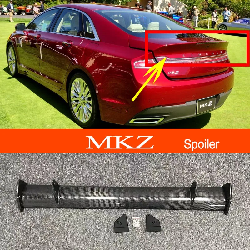 

MKZ 2013-2016 Real Carbon Fiber / FRP GT-style Car-styling Sporty Rear Trunk Wing Spoiler for Lincoln MKZ 2013-2016 Sedan