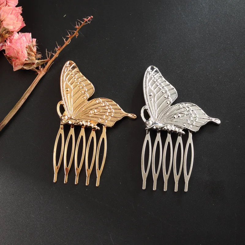 Fashion Metal Gold Silver Butterfly Hair Clips Women Elegant  Vintage Hairpin  Accessories Girl 2021