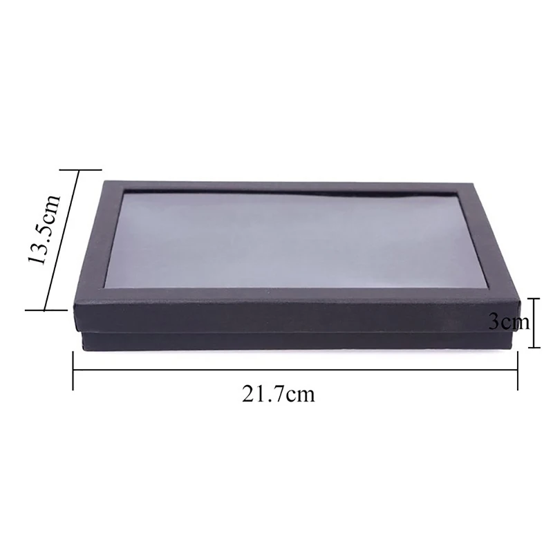 Portable Fashion Transparent 36 Slot Rings Display Stand Metal Earrings  Storage Box Storage Box Jewelry Display Cabinet