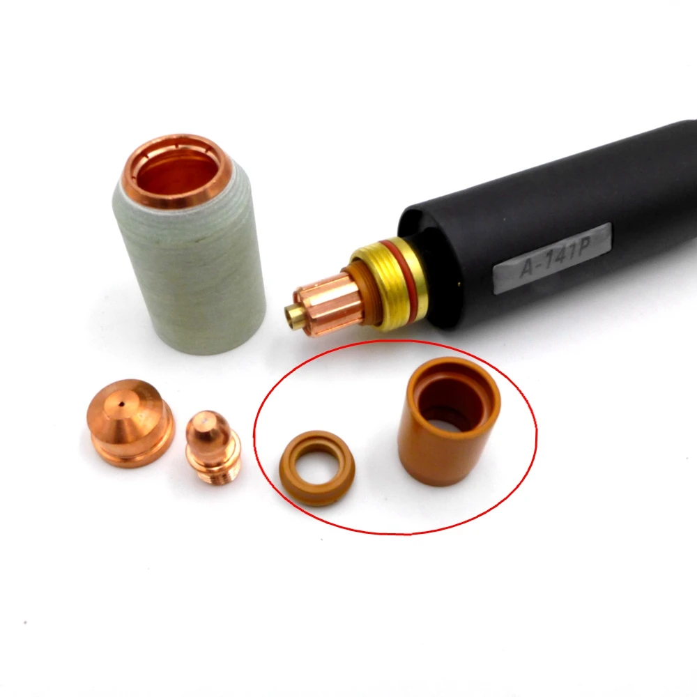 Difusores de ar e isolador dianteiro, anel do redemoinho, tocha do cortador do plasma, CV0011, A141 P141, PE0101, 1Pc