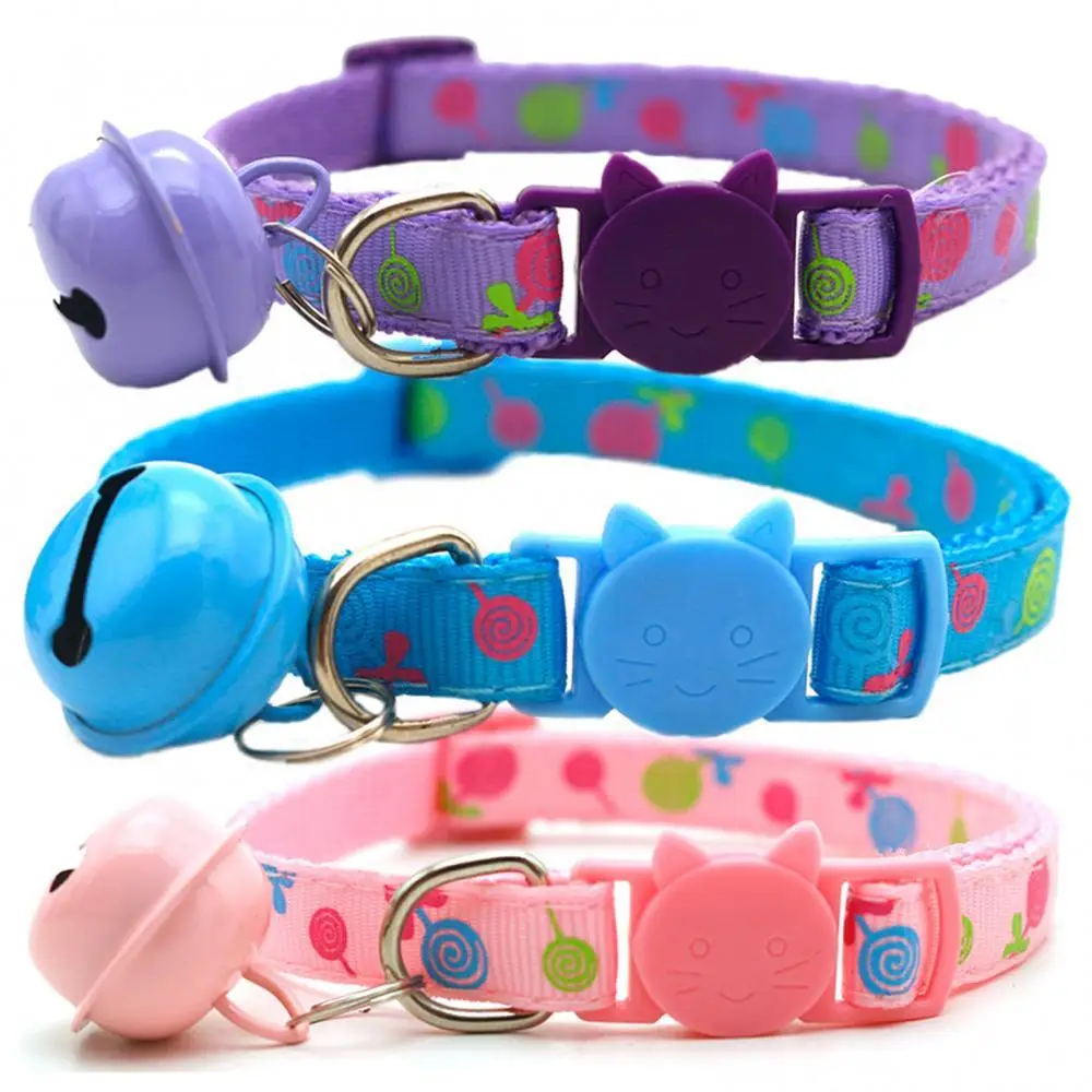 Cute Cat Dog Buckle Collar Lollipop Candy Color Adjustable Style Pet Supplies