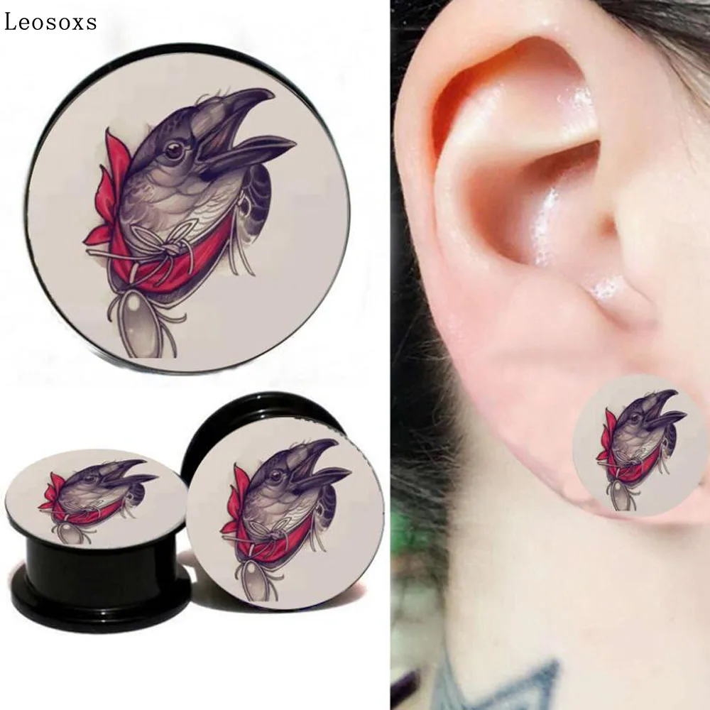 Leosoxs 2pc 5-20mm Búzakalász Hajóköbözés plugs Ágcsernyő akril csavaros illeszkedő Húsétel Alagút Fül Hord Búzakalász dugasz Nyilalló ékszer