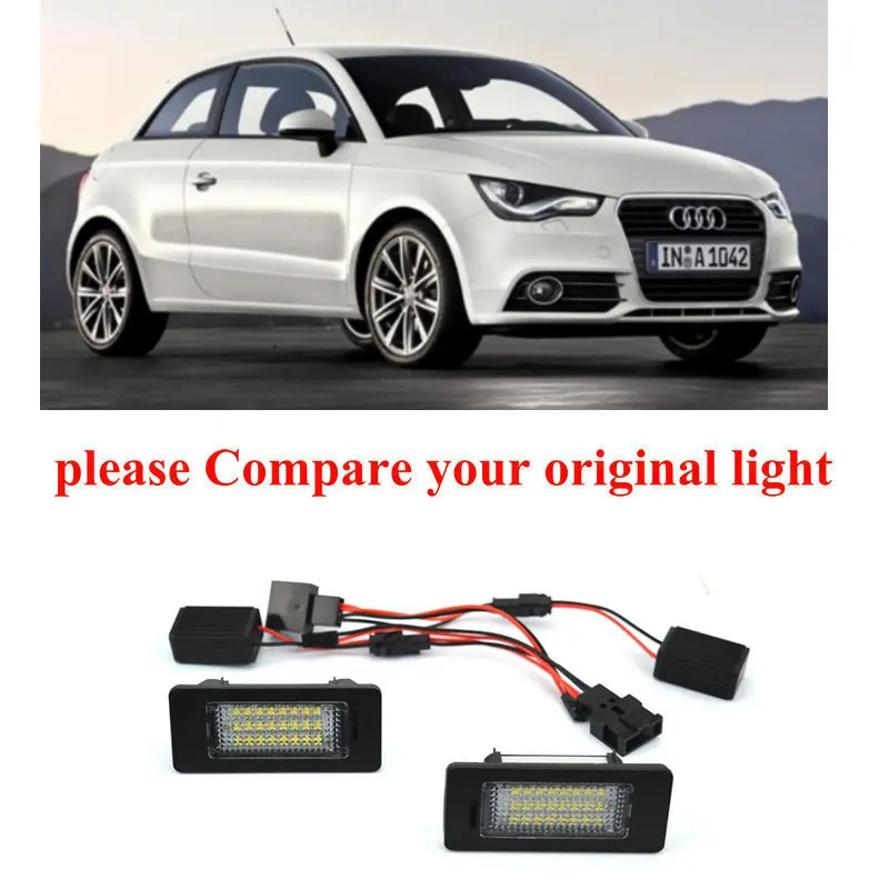 

Car Accessories Special Car License Plate Lamp For audi a1 8x1 8xk 2011 car products canbus error free