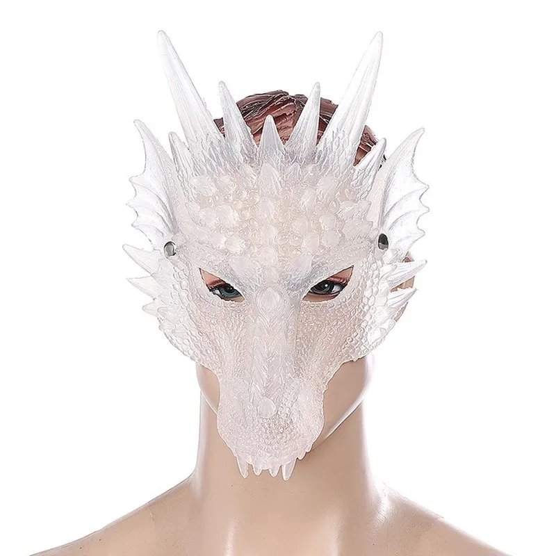 

2020 4D Blue Dragon Mask Half Face Mask Halloween Costume Party Decorations Soft Cosplay Scared Halloween Mask For Kids Teens!