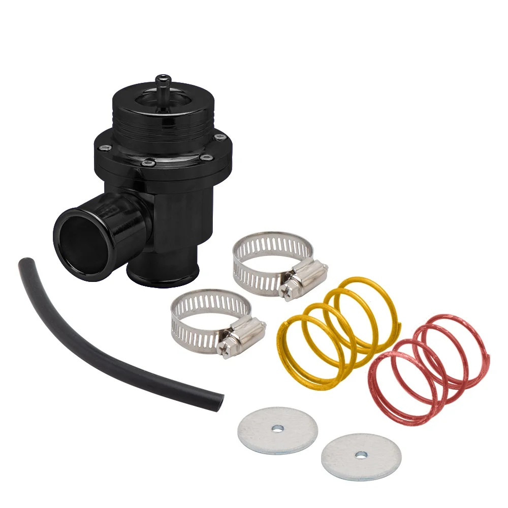 Uniwersalny zawór bezpieczeństwa zrzutu 34mm 25MM BOV (4bar) dla VW Audi wszystkie samochody turbo srebrny (2 sprężyny to 14PSI i 7PSI)