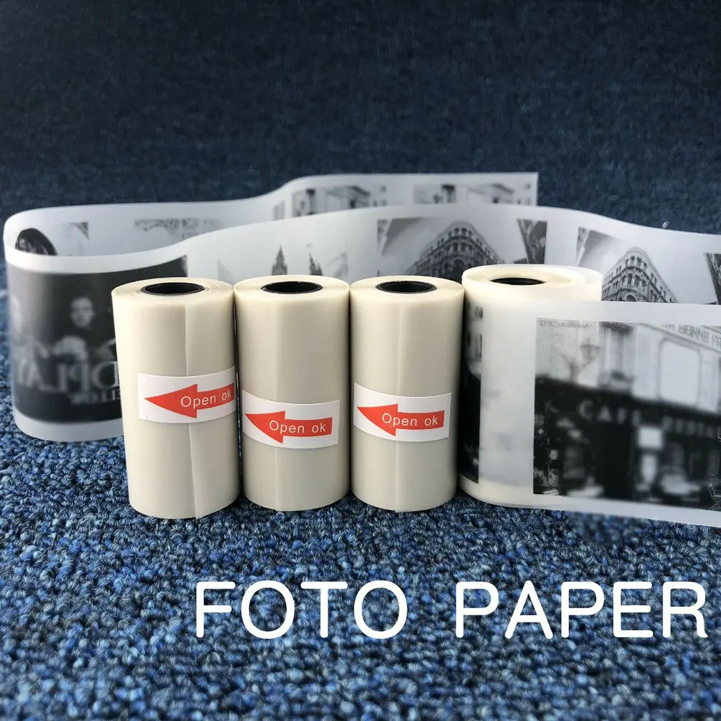 1 Rolls Thermal Paper Label Paper Sticker Paper Photo Paper Transparent For PeriPage PAPERANG Photo Printer