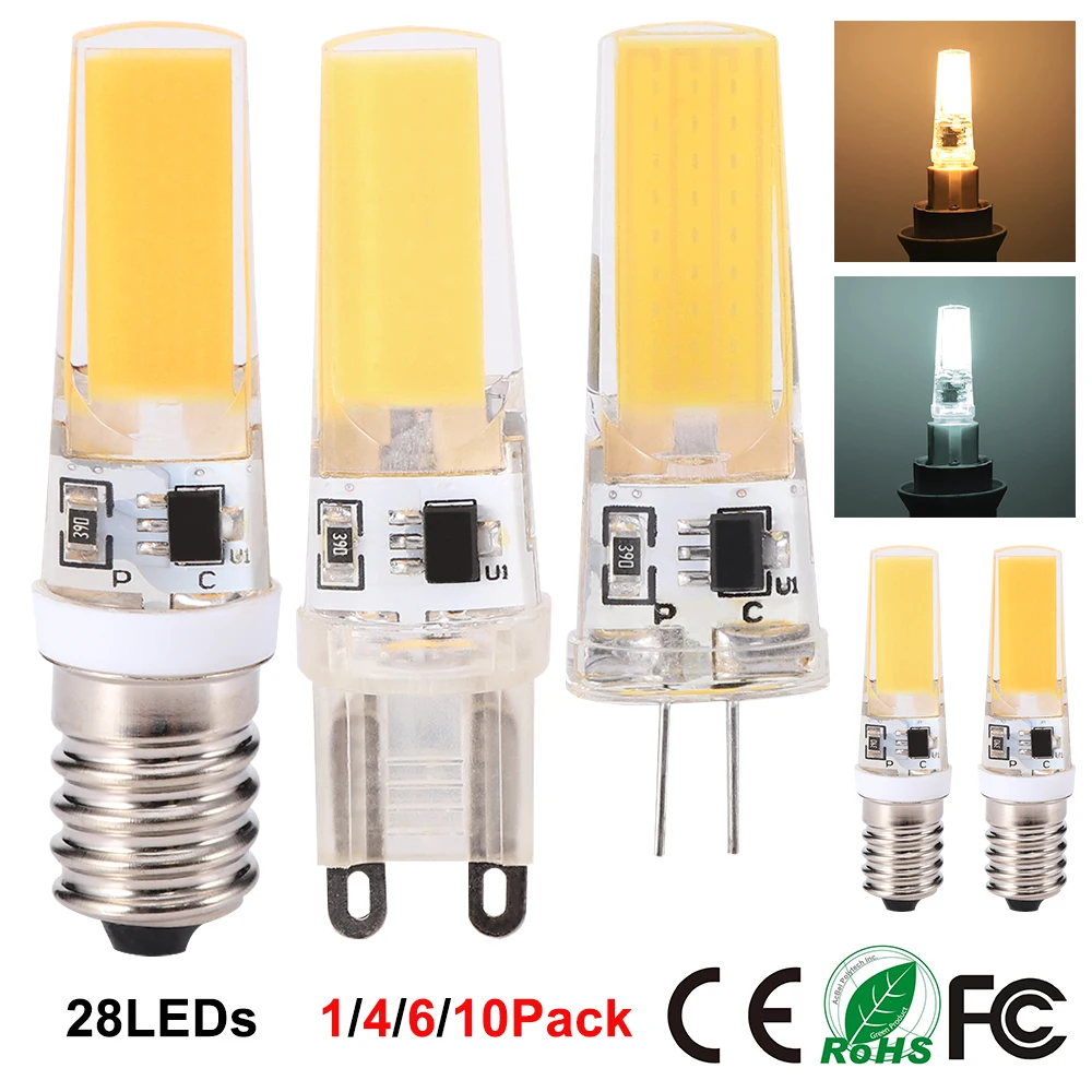 G4 G9 E14 LED COB Corn Bulb AC220V Dimable Bulb Lights 3W 360 Beam Angle Replace Halogen LED Lamp Home Chandelier Lights D30