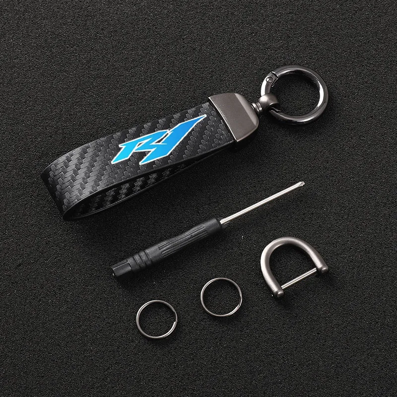 For  Yamaha R1 YZF R1 1999 2018 2019 2020 YZFR1 YZF-R1  motorcycle lanyard key carbon fiber key ring