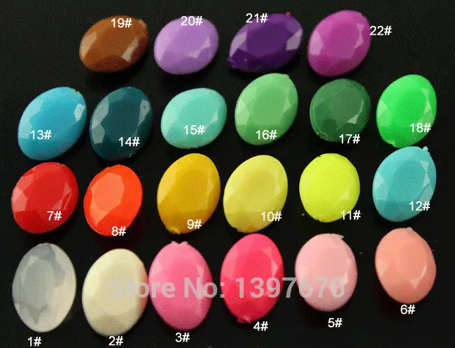 50pcs 10x14mm various colors Marquise oval candy Acrylic Stone Pointed back  Beads No holes  For Jewelry Making,Garm