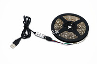 1M - 5M LED Strip Light RGB 2835 Flexible Lamp Tape Diode USB Cable 3 Key Control DC5V Desk Screen TV Background Lighting