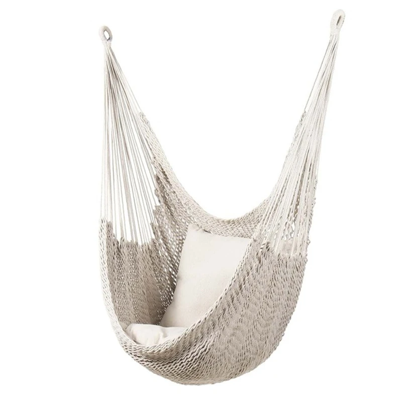 Nordic Style White Hammock Swing  Home Garden Hanging Hammock Chair Outdoor Indoor Dormitory Swing Hanging Chair For Child Adult