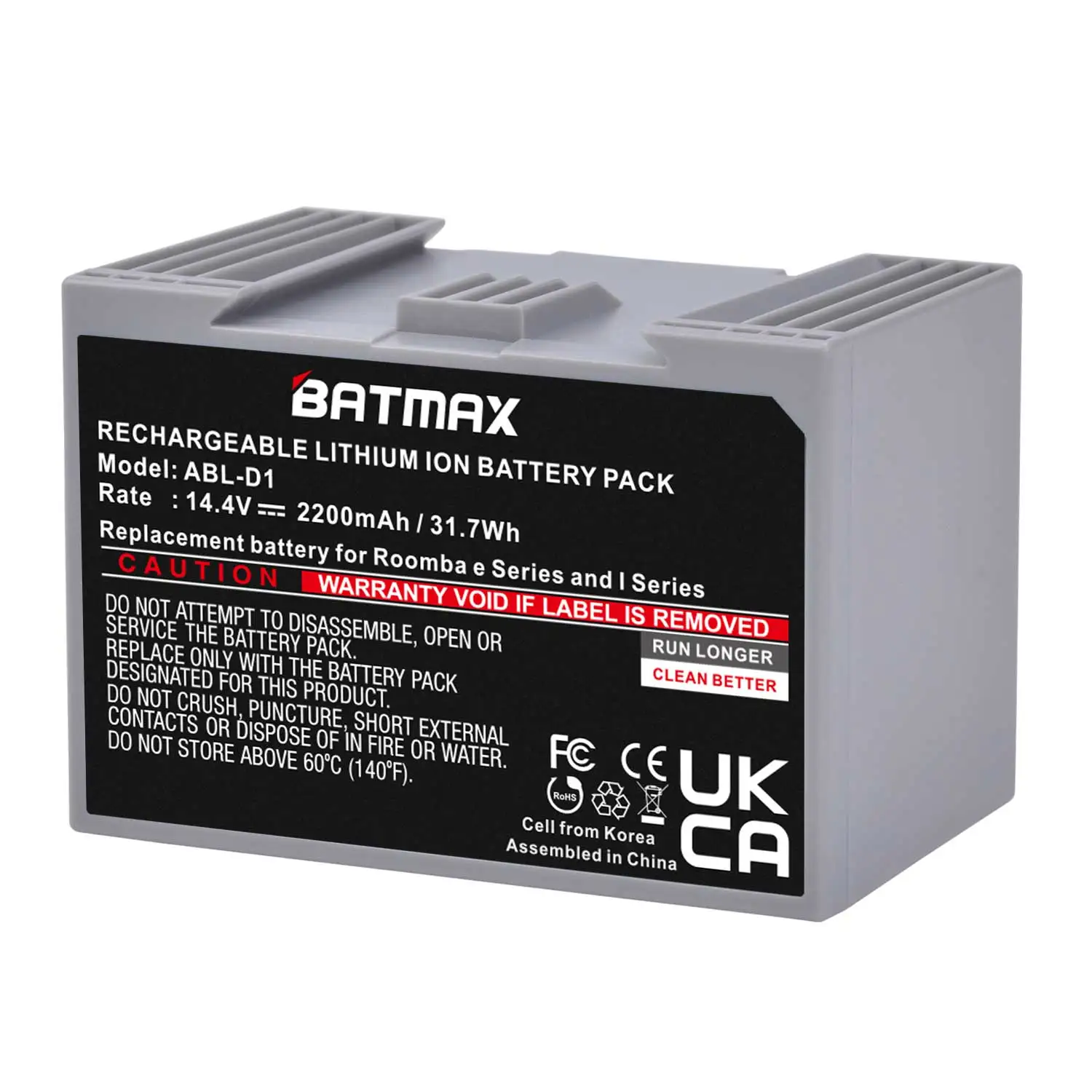 Batmax i7E5 Rechargeable Battery for iRobot Roomba Vacuum Cleaner  i series i7 i7+ i7550 i7558 and e series  e5 e6 ABL-D1