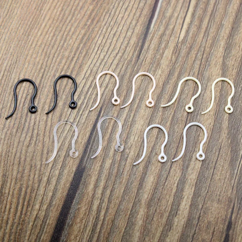50Pcs Resin Plastic Earring Hooks Safety Anti allergic Ear Wires Hooks for DIY Earrings Jewelry Making Findings Accessories