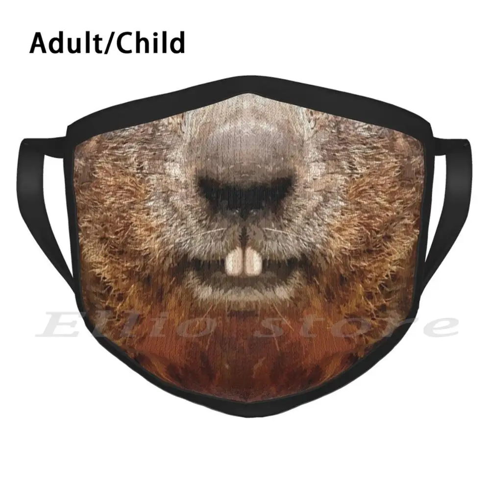 Beaver rosto adulto crianças anti poeira diy cachecol máscara dentes de castor selvagem sorriso sorridente rosto lábios animal natureza engraçado animal estimação amigo peludo