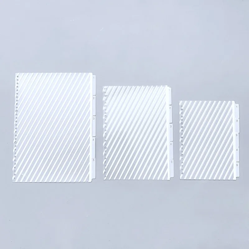 5 Sheet/pack A5/B5 Binder Index Page for Loose Shell Notebook Dividers 20/26 Holes Interleaf Office Supplies Stationery