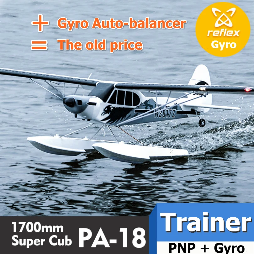 FMSRC RC Airplane Plane 1700MM 1.7M PA-18 J3 Piper Super Cub 4S 5CH with Gyro Auto Balance PNP Trainer Beginner Model Aircraft