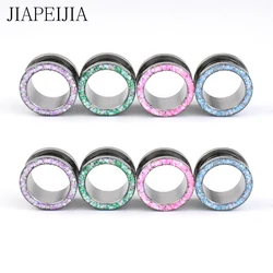 Matte Color Ear Gauges Plugs Screw Stainless Steel Hollow Ear Stretcher Tunnel Ear Piercing Jewelry 6-30mm