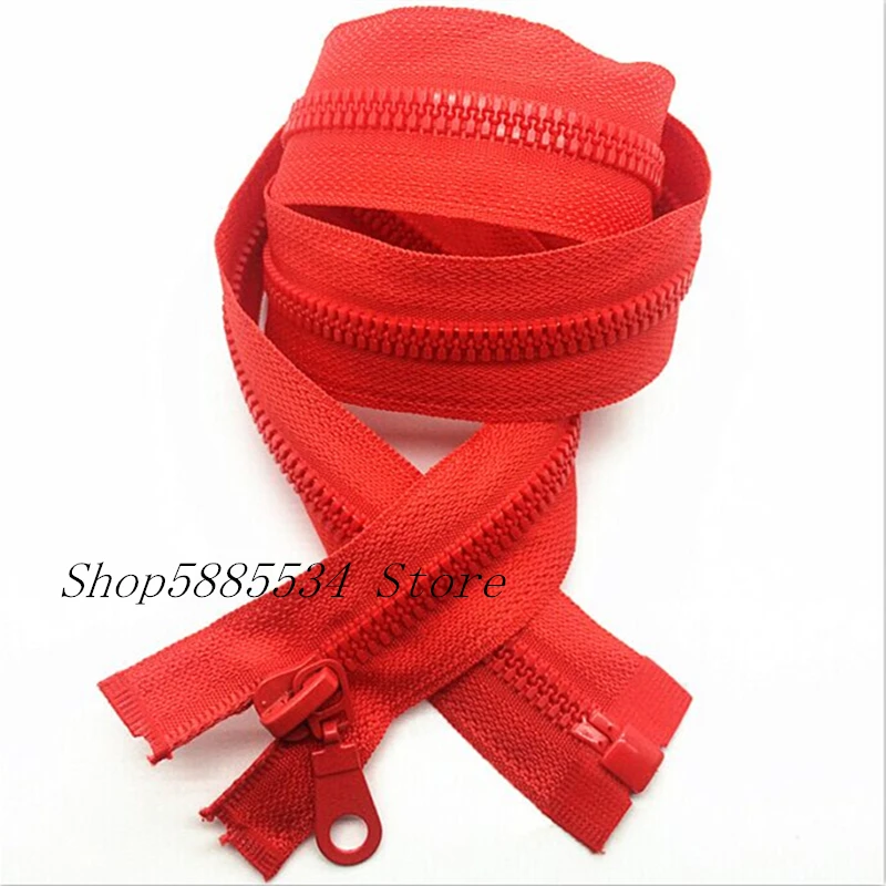 1/2/5PCS 5#28 Inch (70cm) red Separating Jacket Zippers Sewing  Zipper Heavy Duty Plastic Zippers Bulk process open-end