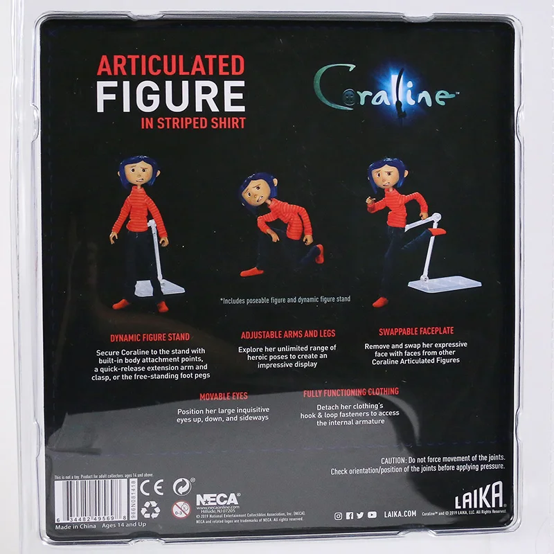 NECA Coraline & The Secret Door – figurine d'action, modèle de personnage de dessin animé, jouets de Collection, poupée, bureau