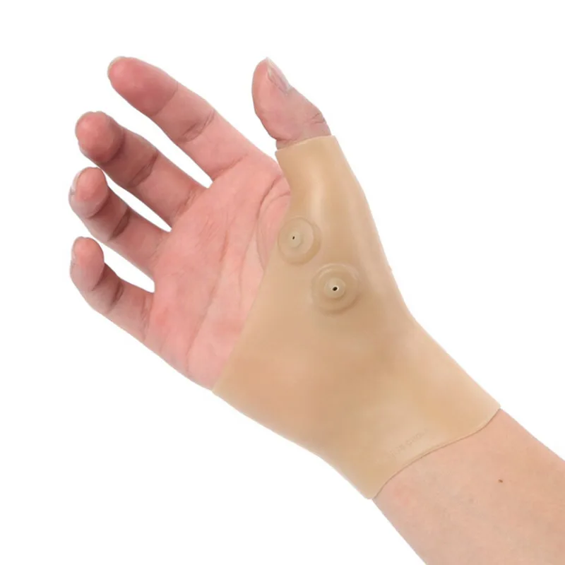 Gel de muñeca de terapia magnética, Brace de Tendinitis, guante de pulgar de silicona, Corrector de soporte para artritis de mano, alivio del dolor,