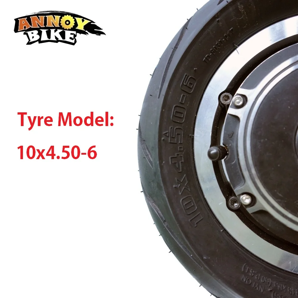 10 inch 48V1500W 60V3000W Wide Tyre Hub Motor 10x4.50-6 Brushless Gearless Electric Bicycle Bicicleta Electrica Scooter Wheel