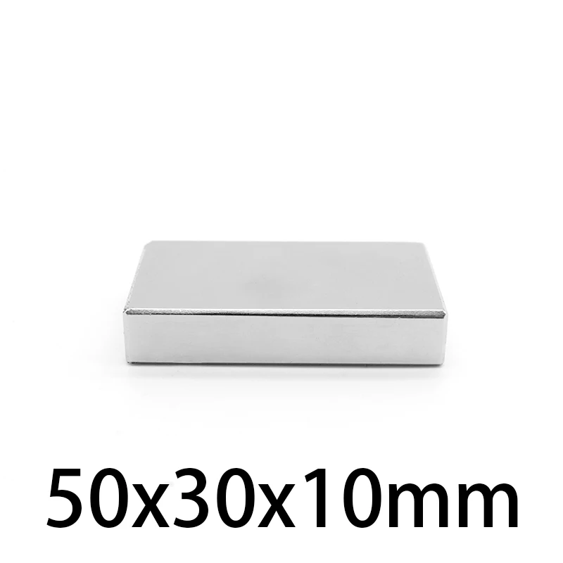 

1/2/3/5PCS 50x30x10mm N35 Super Strong Neodymium Magnets Block Permanent Magnet 50x30x10 mm NdFeB Powerful Magnetic 50*30*10mm