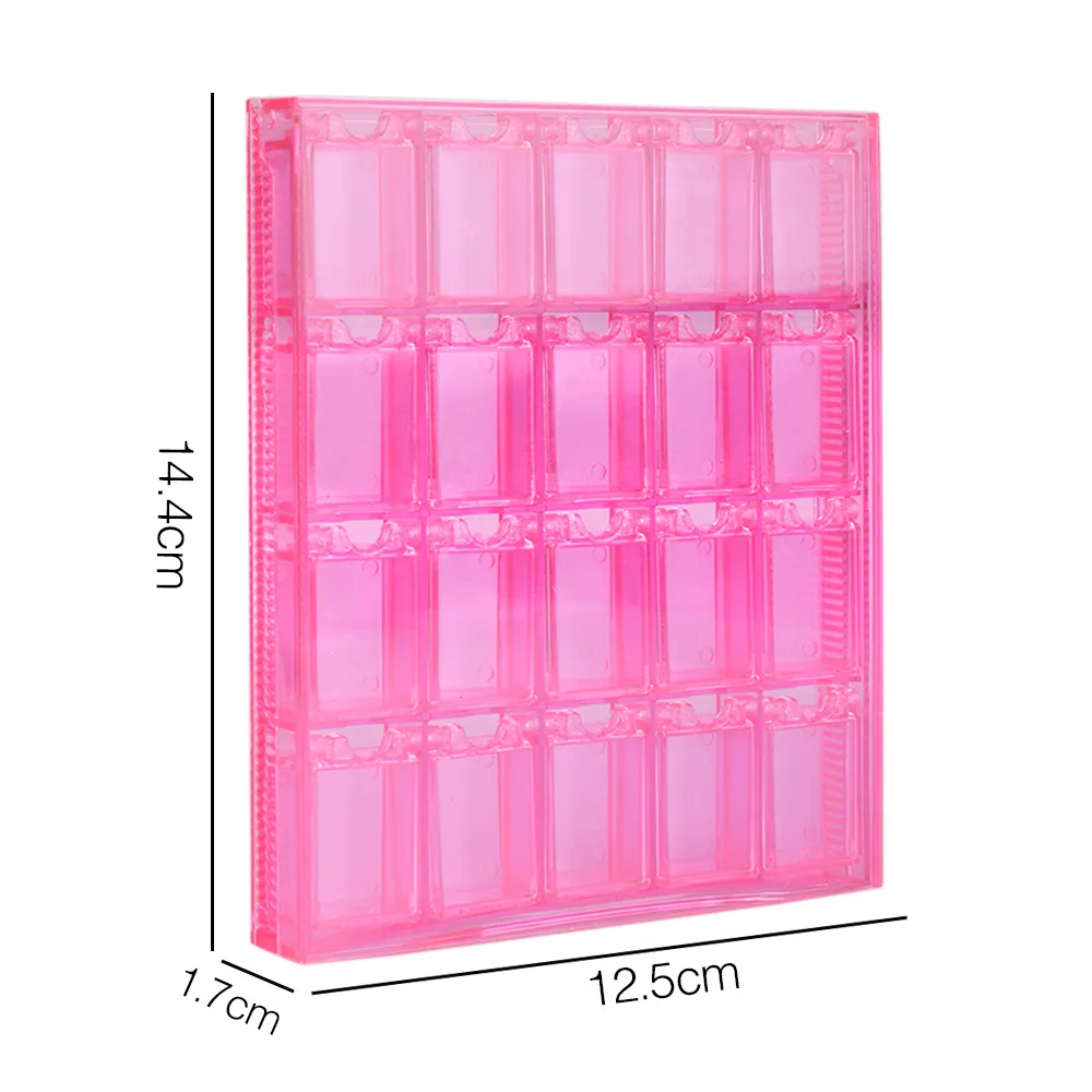 20 Grids Dismountable Clear Plastic Empty Storage Case Acrylic Accessories Nail Art Tool Organizer Holder Box