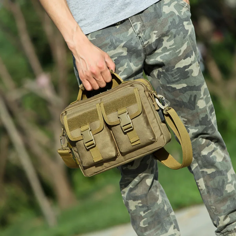 Men's Handbag Military Tactical Shoulder Bag Outdoor Leisure USB Shoulder Backpack Canvas Messenger Bag Travel Satchel