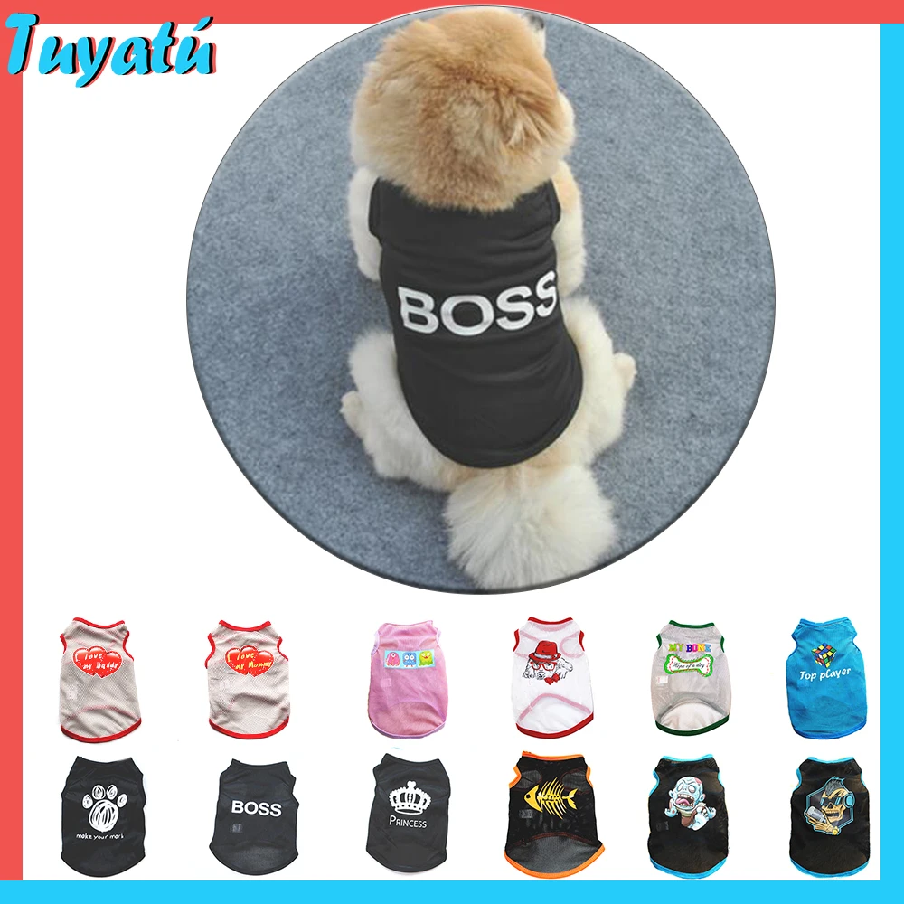 Cheap Summer Designer Dog Clothes for Small Dogs Frenchie Bulldog Clothes for Dogs York Pug Pet Dog Clothes T-shirt Chihuahua