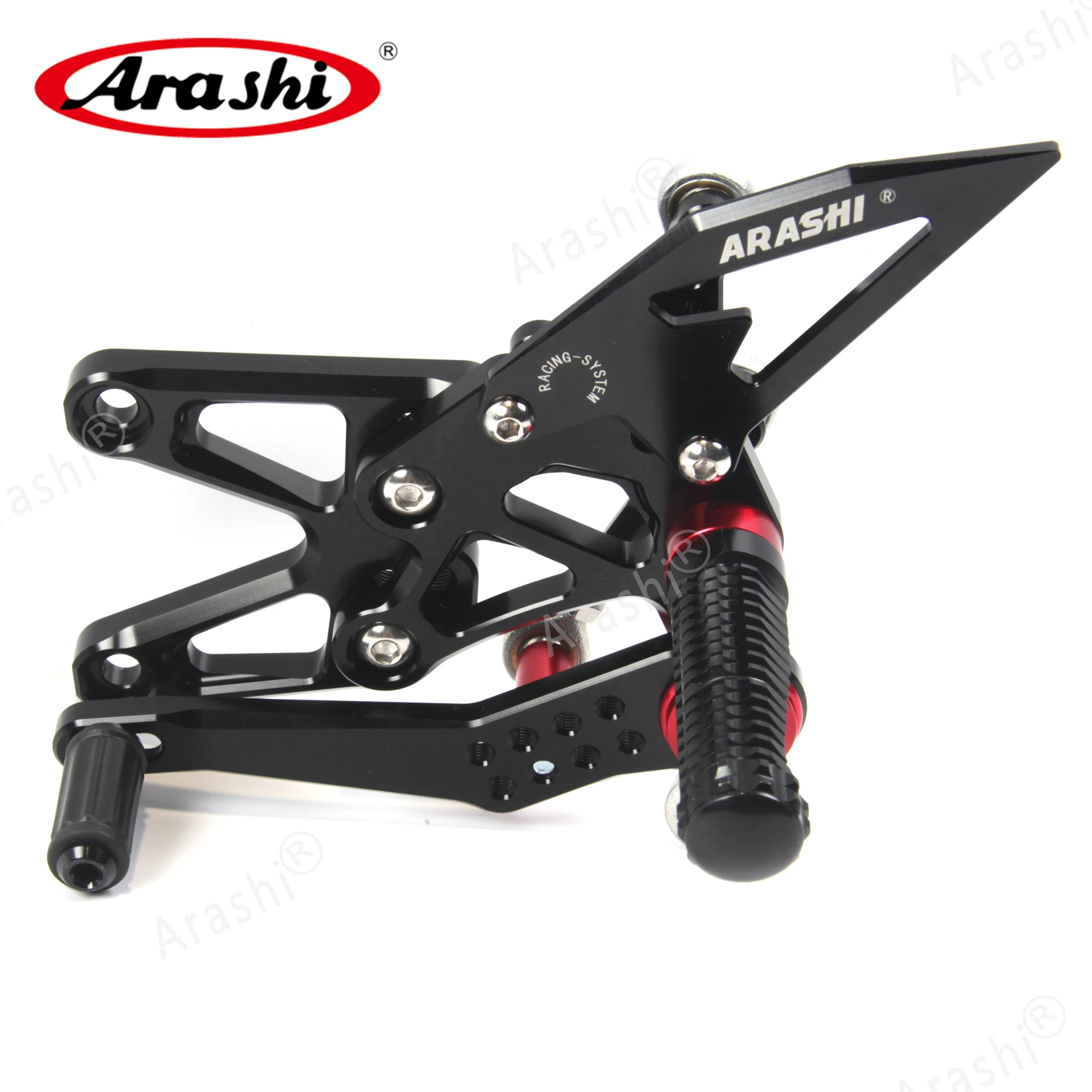 ARASHI CNC Adjustable Footrests For DAYTONA 675 675R 2013-2018 Foot Pegs Rider Rearset 2014 2015 2016 2017 Aluminum GOLD