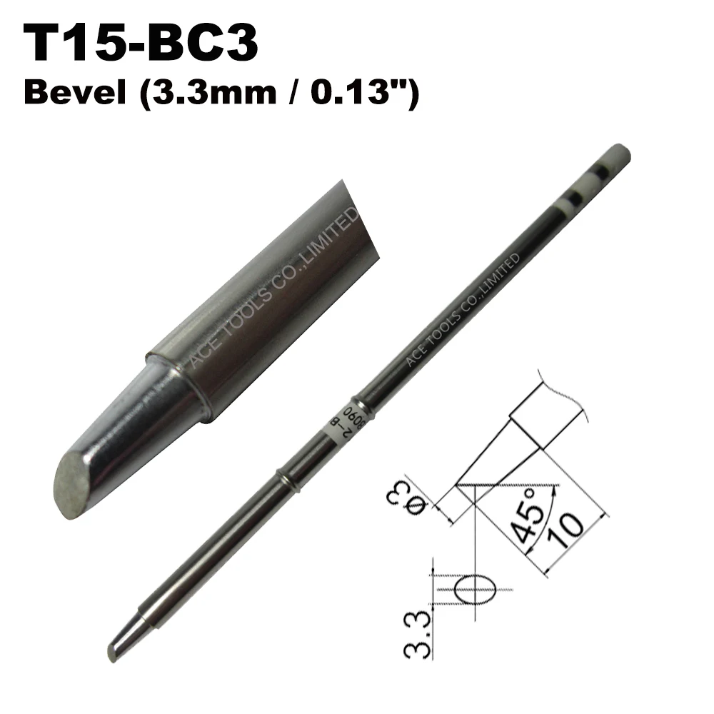 T15-BC3 Replacement Soldering Tip for HAKKO FM-203 FM-204 FM-206 FX-951 FX-950 FX-952 FX-9501 FM-2028 FM-2027 FM-2021 Handle