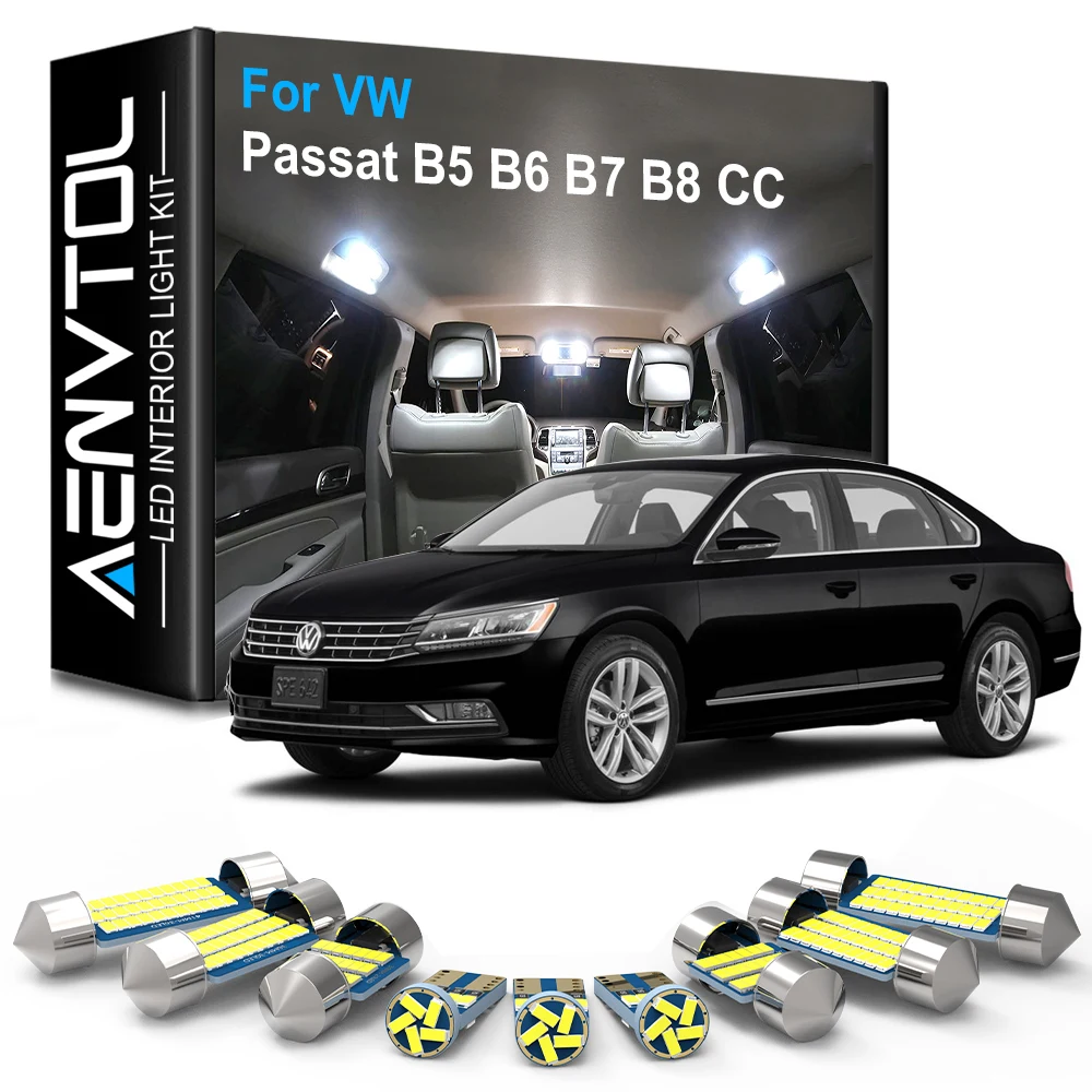 

AENVTOL Canbus For Volkswagen VW Passat B4 B5 B6 B7 B8 CC Variant 1998 1999-2006 2007-2016 2017 Accessories Interior Lights LED