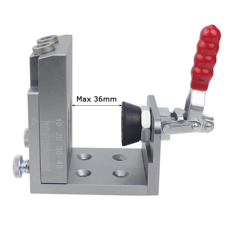 15 Degrees Inclined Hole Jig With Push-pull Clamp Pocket Hole Jig Locator Hole Puncher 9mm Angle Drill Bit Carpentry Tools