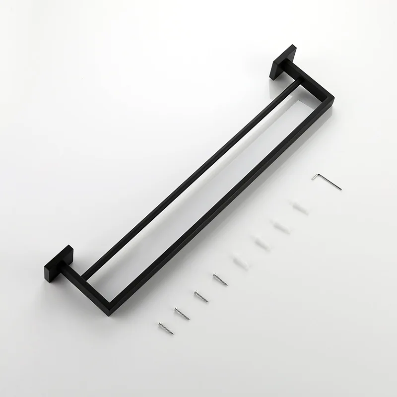 Imagem -06 - Suporte de Toalha para Parede Suporte de Toalha Quadrado de Aço Inoxidável Simples