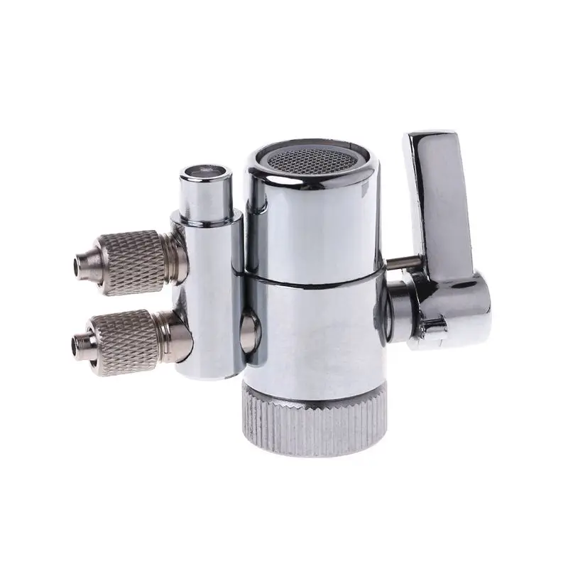 Chrome Plated Metal Brass Faucet Aerator  Water Filter Faucet Dual Diverter Valve M22 To 1/4\