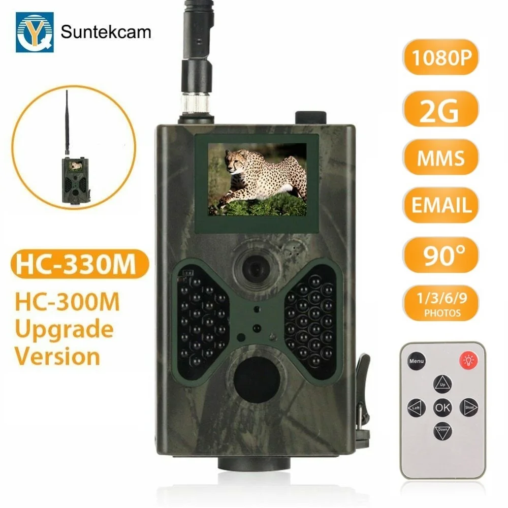 

2G Wireless Celluar Hunting Camera MMS SMS SMTP Trail Cameras 16MP 1080P Night Vision Wildlife Camera Photo Trap HC330M