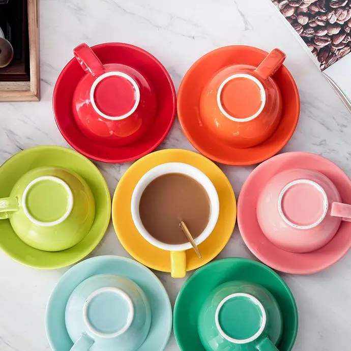 

300cc Coffee Cup European coffee cup coffee cup set ceramic coffee cup dish cappuccino cup