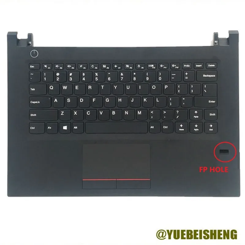 

YUEBEISHENG New For Lenovo E42 E42-80 V510-14IKB palmrest upper cover US keyboard case Touchpad,FP hole