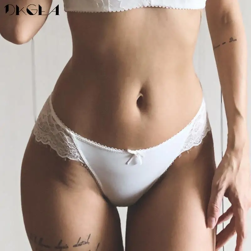 Mutandine da donna di alta qualità intimo di pizzo Sexy bianco S M L XL slip da donna ricamo mutande morbide Lingerie confortevole