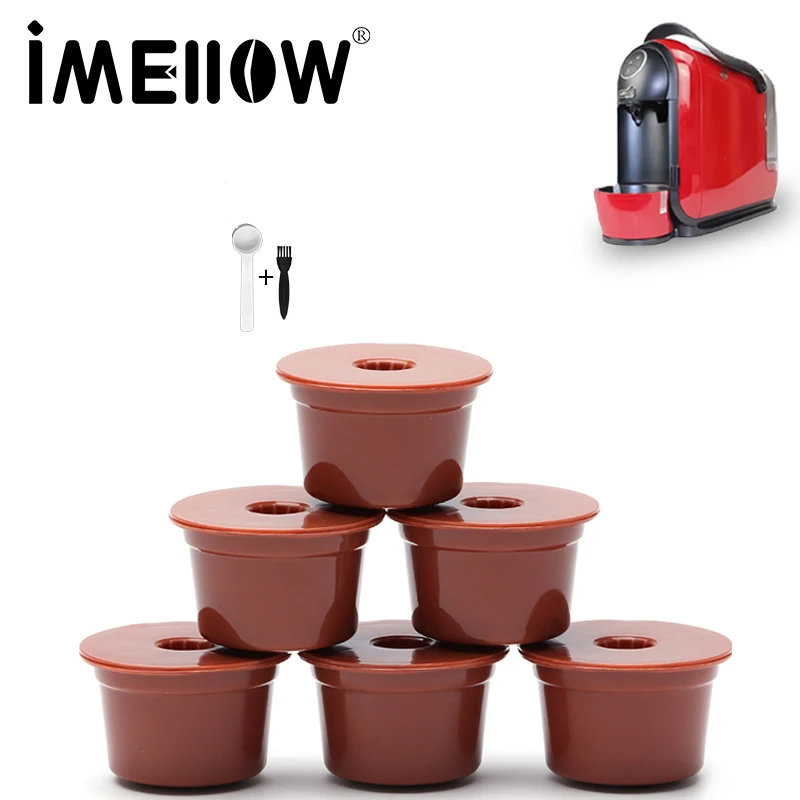 

6Pcs High Quality Refillables Plastic Coffee Capsule Coffee Pods Fit for Caffitaly Reusable Coffee Filter Kitchen Coffeeware