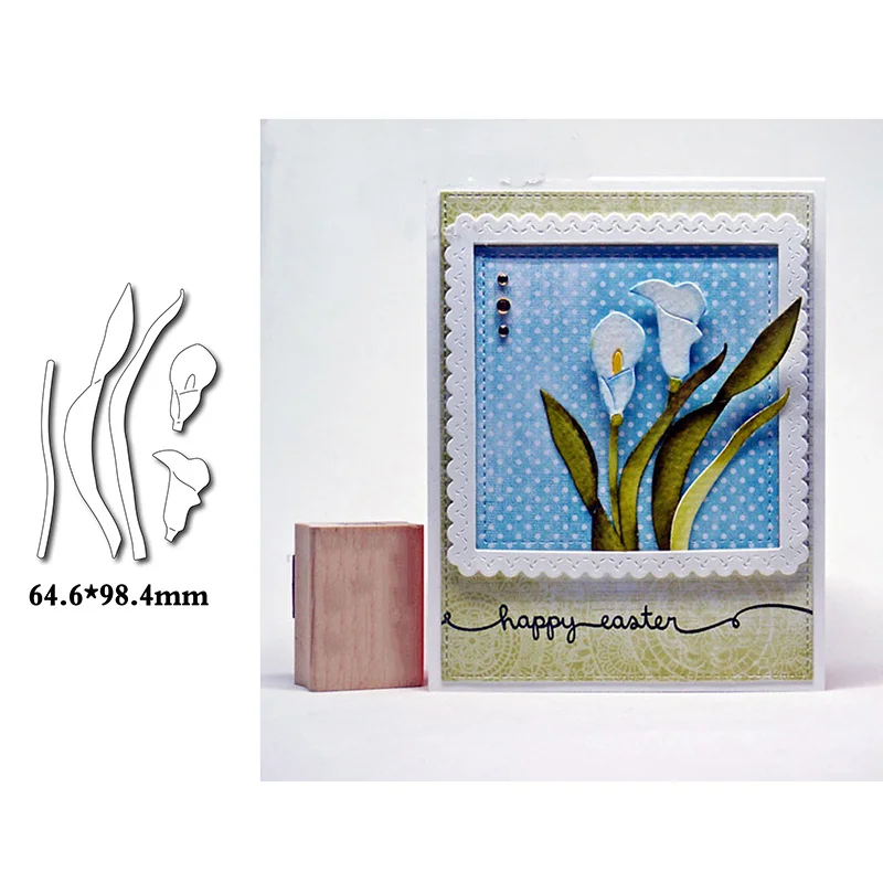 Cutting Dies Reed Flower Coconut Tree Lily Scrapbook For Card Album Make DIY Crafts Stencil Die Cuts 2020 04