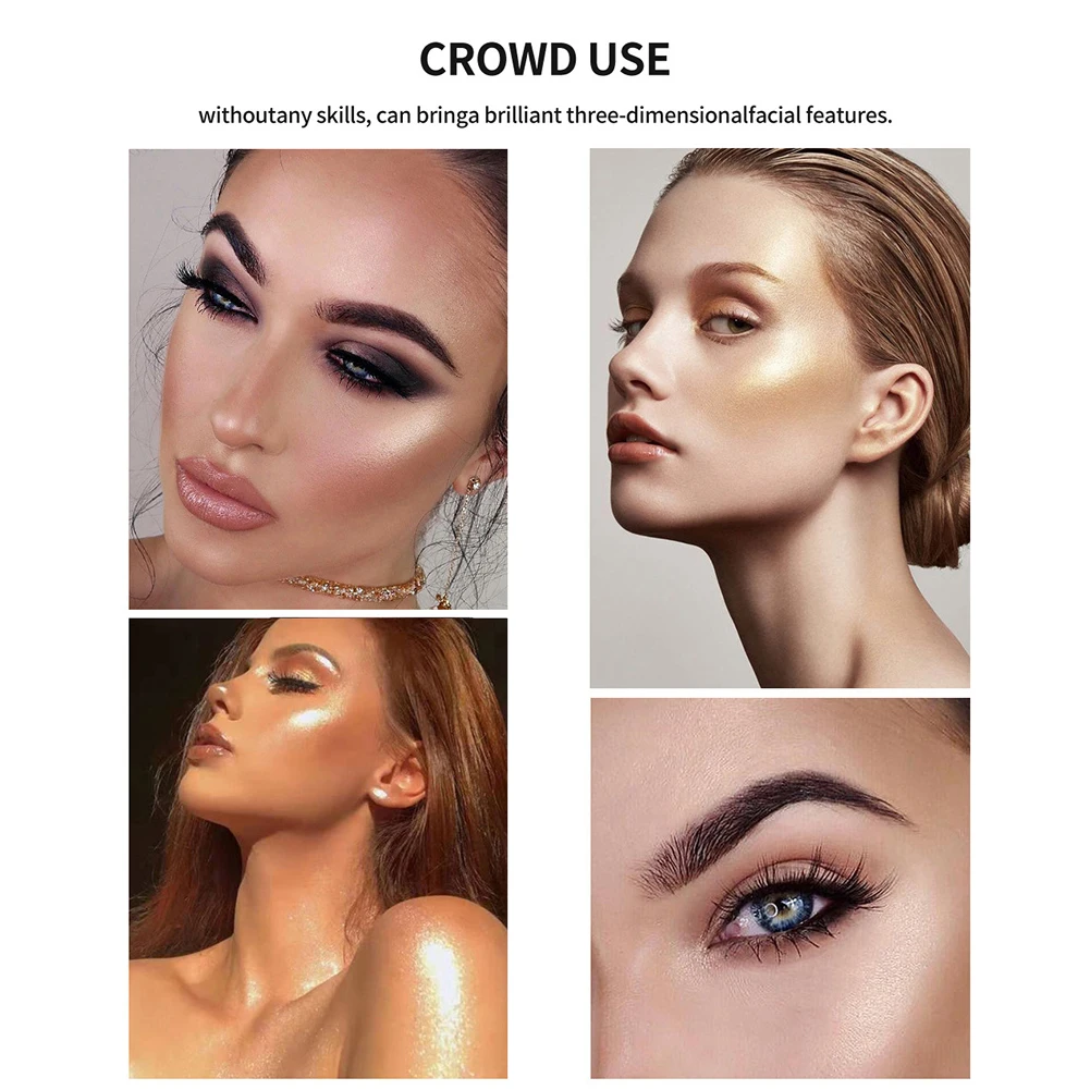 HANDAIYAN-بودرة كونتور للوجه متوهجة ، هايلايتر ، لوحة لامعة ، تسليط الضوء ، مستحضرات تجميل سطحية ، 5 ألوان
