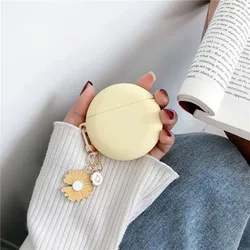 Floral case For Huawei freebuds 3 case luxury daisy flower keychain silicone Earphone case for huawei Freebuds3 Pro cover
