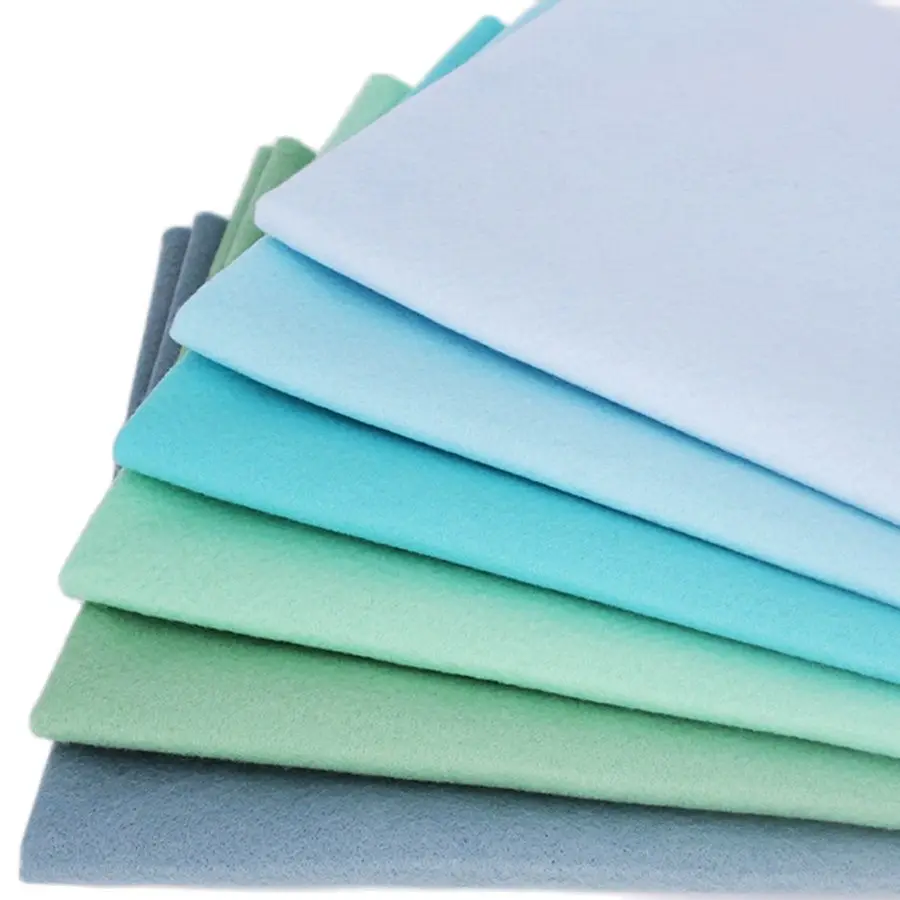 

Pea Green Soft Felt Set For Needlework DIY Sewing Dolls Crafts, Patchwork Non-Wove, Polyester Fabric 6 Pcs/Lot 45cmx55cm