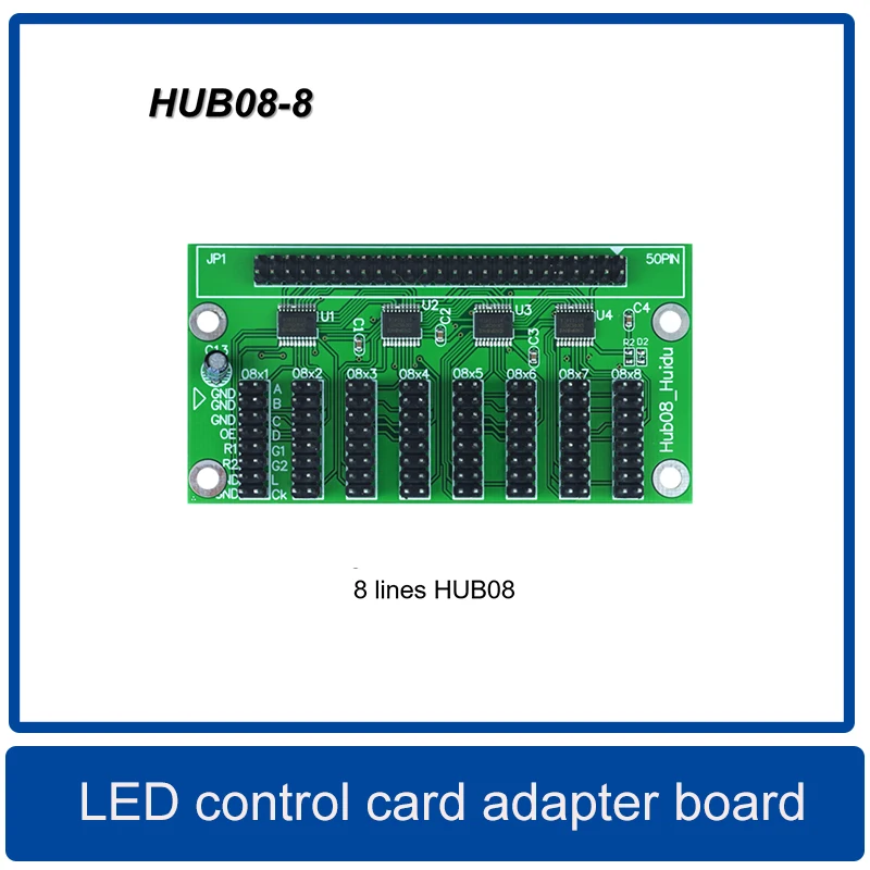 HUB75E/HUB75B/HUB08/HUB12 /HUB256-T12 وحدة عرض LED بطاقة التحكم لوحة محول ،