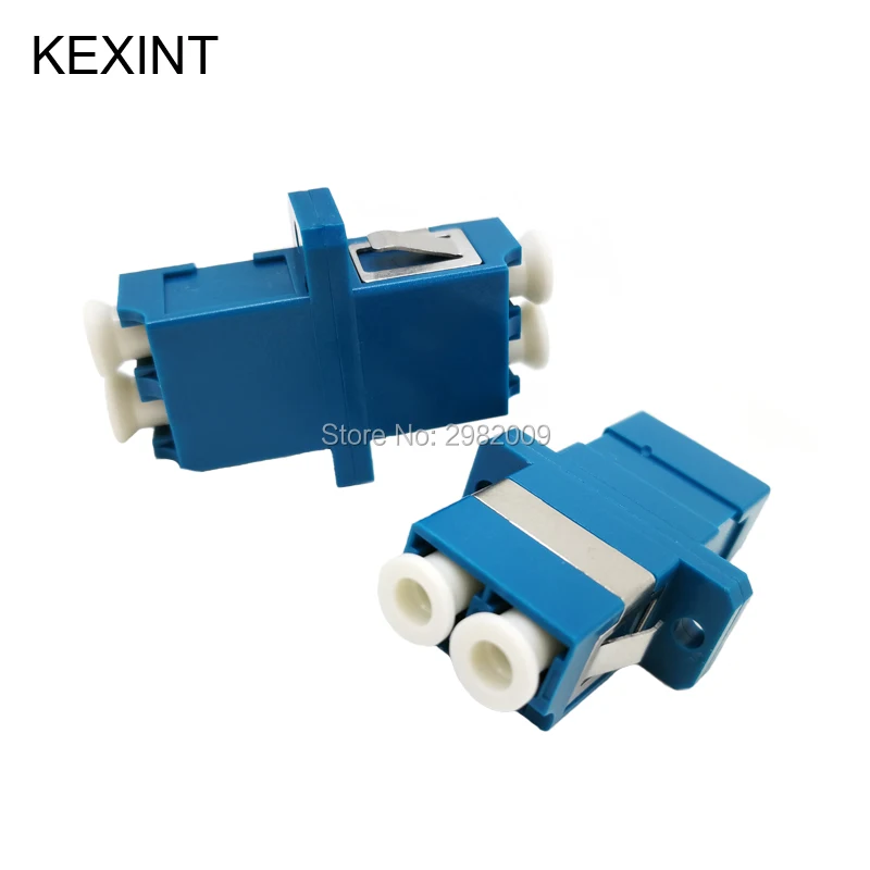 

KEXINT lot Fiber Optic UPC Quad Fiber Optic Adapter LC Quad Fiber Optic Adaptor Flange 4 Ports LC Adaptors 50Pcs