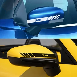 For Peugeot 206 207 208 307 308 407 3008 108 RCZ Rifter 5008 Car Rearview Mirror Cover Stickers Auto Decorative Accessories