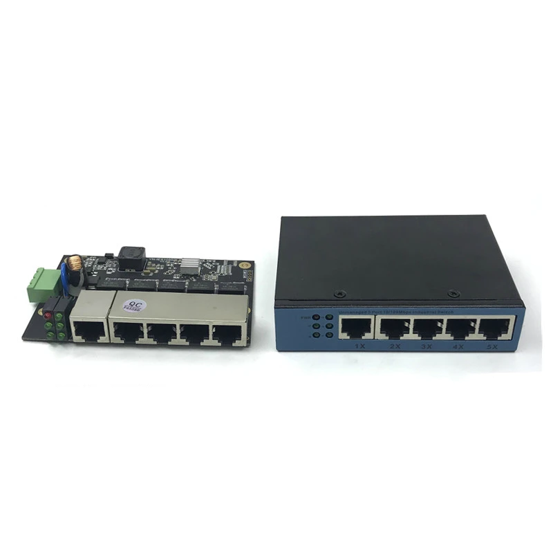 Niezarządzalny 5port 10/100M przemysłowy Ethernet moduł przełączający płytka obwodów drukowanych OEM automatyczne wykrywanie porty płytka obwodów drukowanych OEM płyta główna